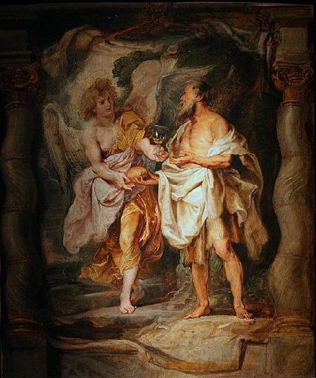 Peter Paul Rubens The Prophet Elijah Receives Bread and Water from an Angel